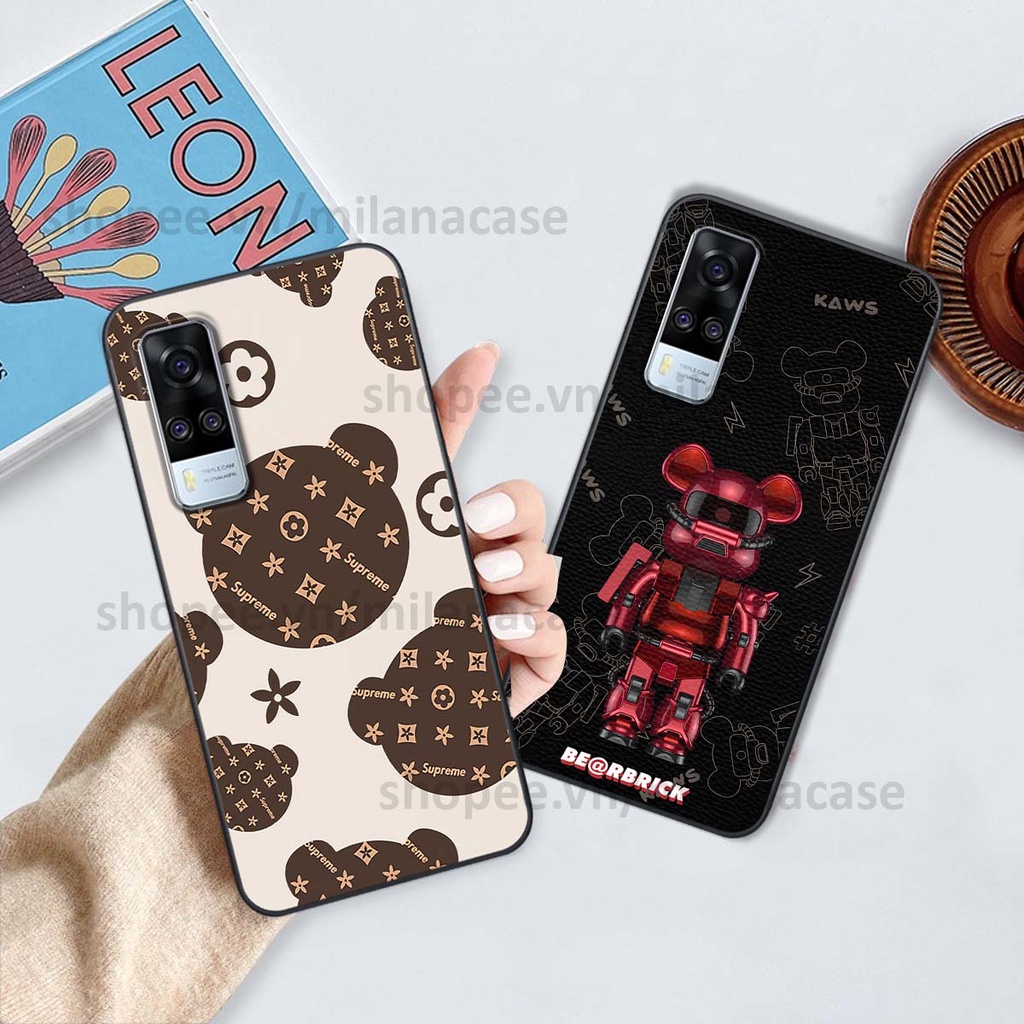 Ốp Vivo Y51 2020 gấu be@rBrick gấu Teddy Kaws siêu đẹp, phong cách, cá tính