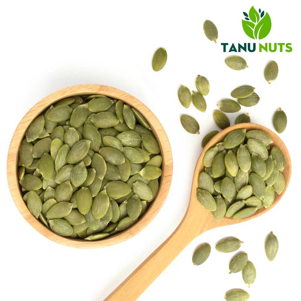 Hạt bí xanh Ấn Độ rang chín tách vỏ TANU NUTS sấy giòn nguyên vị thơm ngon giàu dinh dưỡng 500g