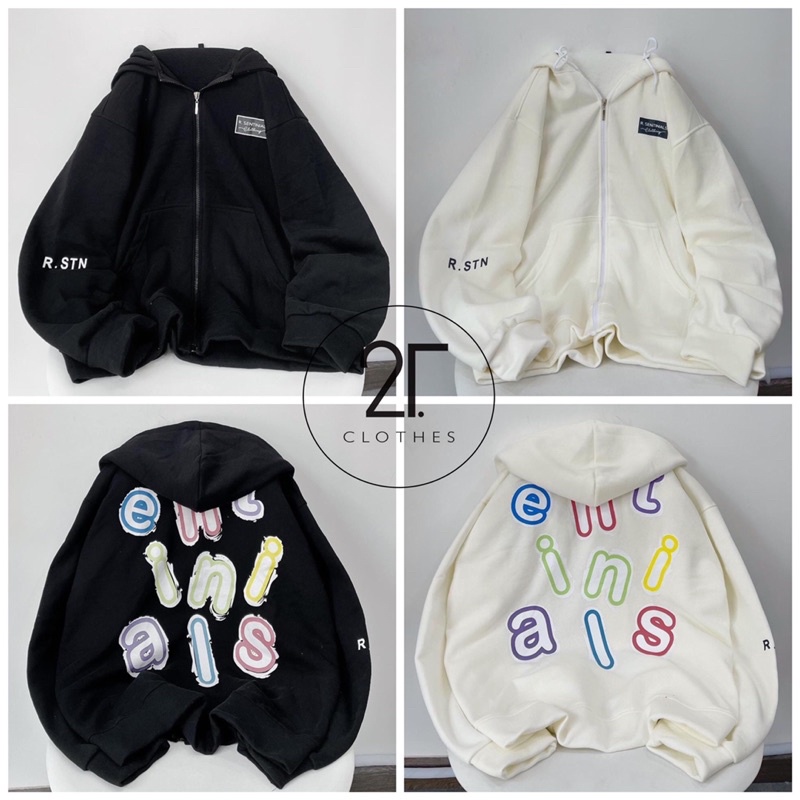 (Có sẵn) Áo khoác nỉ lót bông Chữ cái ENT unisex (nam nữ mặc được)