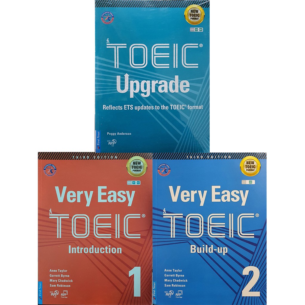 Sách - Combo 3 Cuốn Luyện Thi NEW TOEIC. Trình Độ Sơ - Trung Cấp (Very Easy TOEIC 1 + Very Easy TOEIC 2 + TOEIC Upgrade)