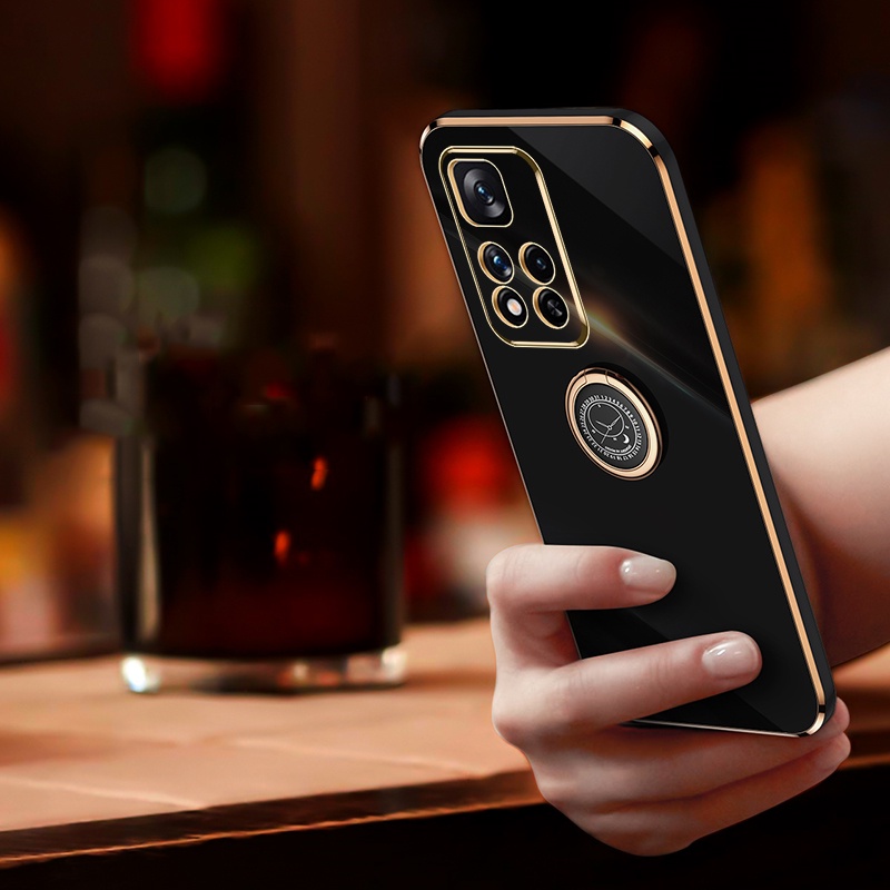 Ốp Điện Thoại TPU Mềm Mịn Màng Chống Rơi Và Mồ Hôi Có Giá Đỡ Cho Xiaomi Redmi Note 11 Pro Plus 5G