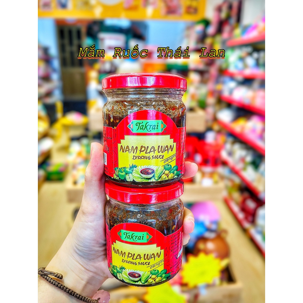 Mắm ruốc Thái Lan ⚡ LOẠI ĐẶC BIỆT ⚡ Mắm ruốc chấm trái cây Takrai nội địa Thái vị mặn và ngọt có độ dẻo dai khó cưỡng
