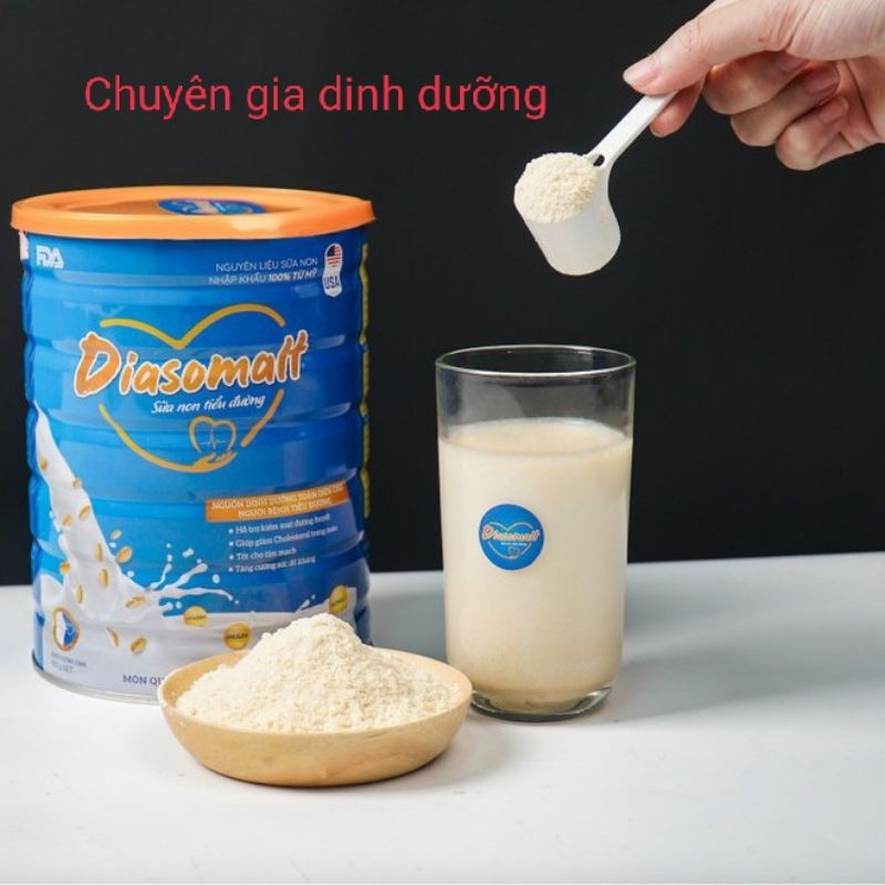 Diasomalt sữa non dành cho người tiểu đường lon 850gam