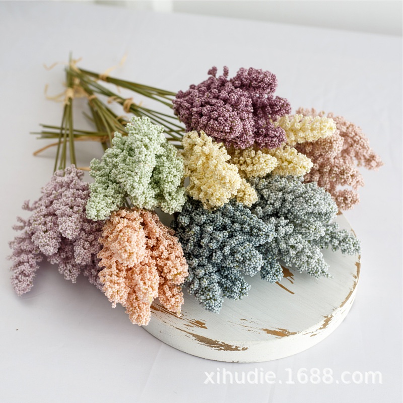 Hoa hạt nhỏ mô phỏng trang trí 34cm