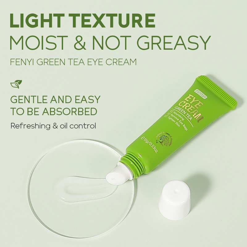 Bộ 2 mỹ phẩm chăm sóc da trà xanh FENYI gồm serum 17ml và kem dưỡng da mắt 15g