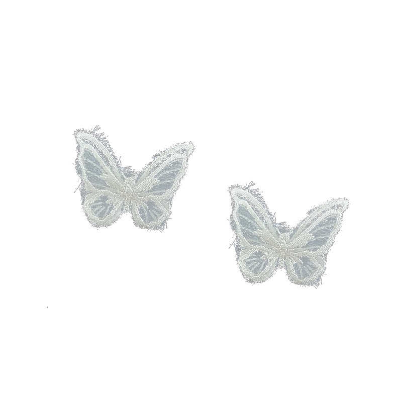 [Giao Hàng Miễn Phí] Bông Tai Hình Bướm Màu Trắng Ngọt Ngào Thời Trang 2286