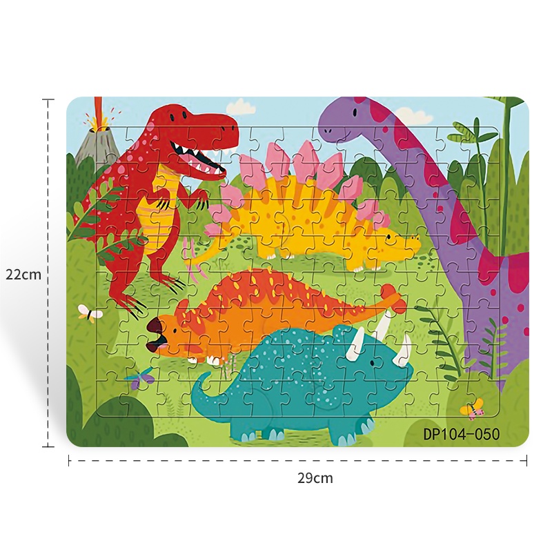 Bộ Đồ Chơi Xếp Hình Gồm 104 Mảnh Ghép Đáy Hình Động Vật 3 + Giáo Dục Sớm Cho Bé