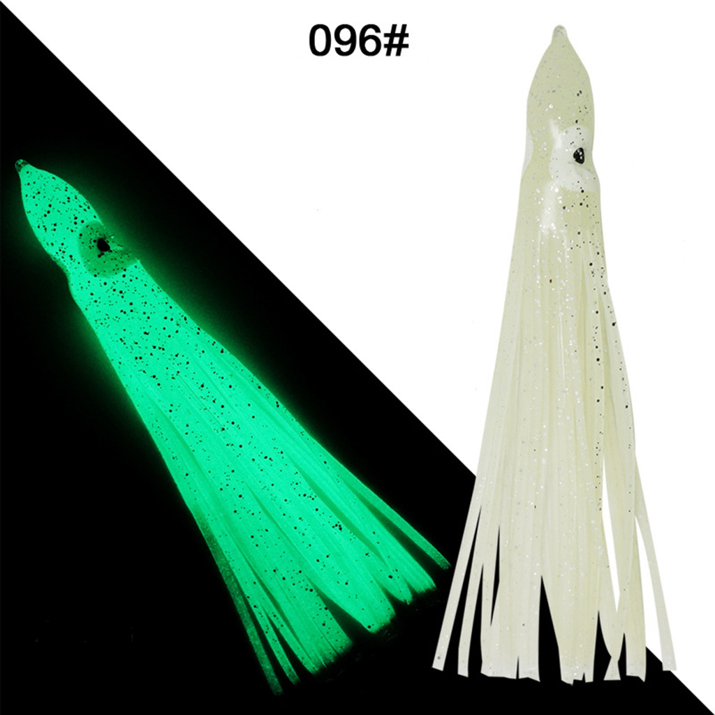 Bộ 5 Mồi Câu Cá Giả Hình Bạch Tuộc Mềm Phát Sáng 9cm