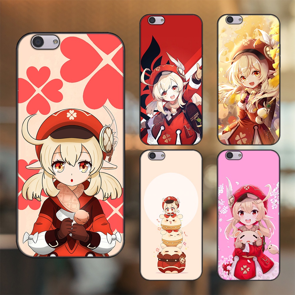 Ốp lưng Oppo F1s, F3, F3 Plus viền đen in hình Klee Genshin Impact