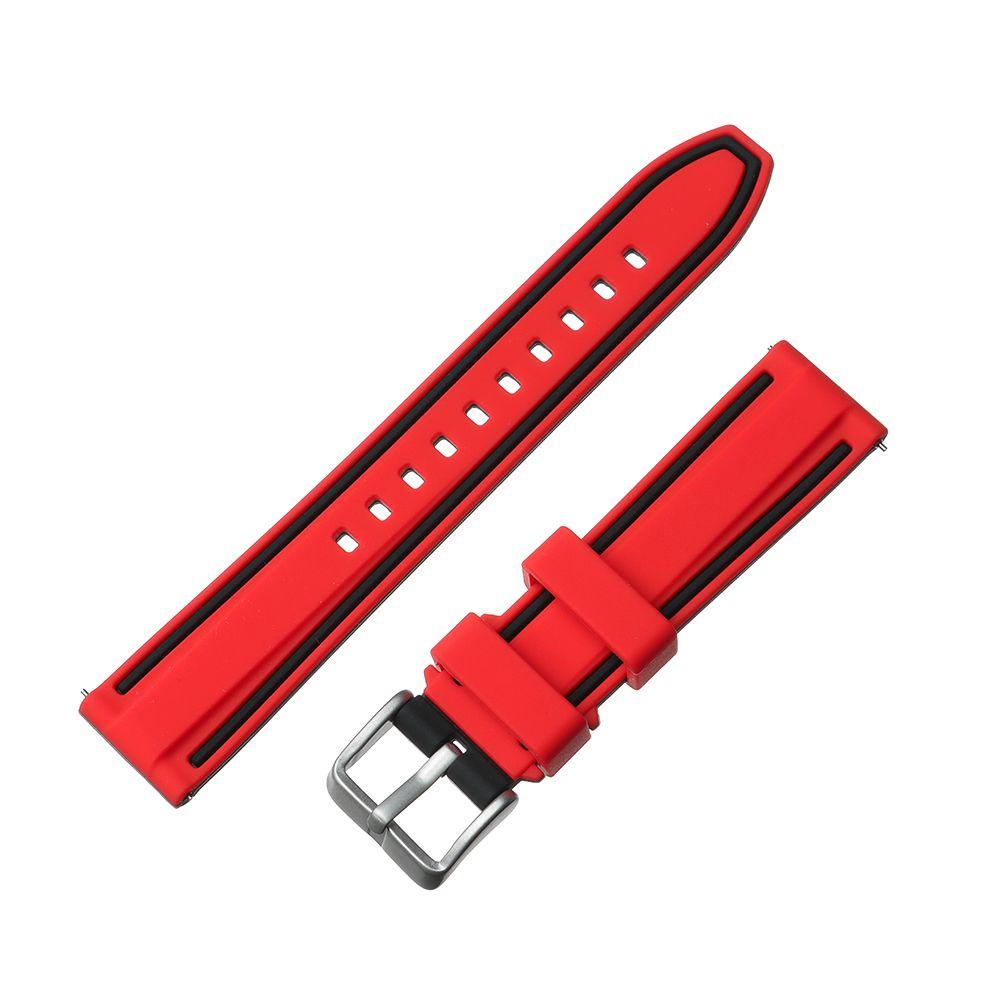 MYRONGVN Dây Đeo Đồng Hồ Thay Thế Bằng Silicone Mềm Nhiều Màu Sắc 20 22 24mm