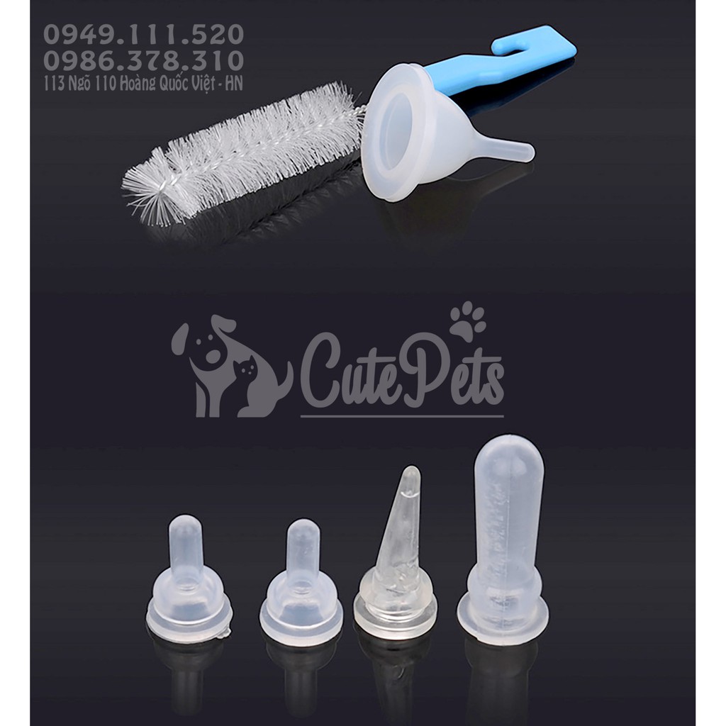 🍼 Bình sữa dành cho chó mèo con 150ml và 60ml - CutePets Phụ kiện thú cưng Pet shop Hà Nội