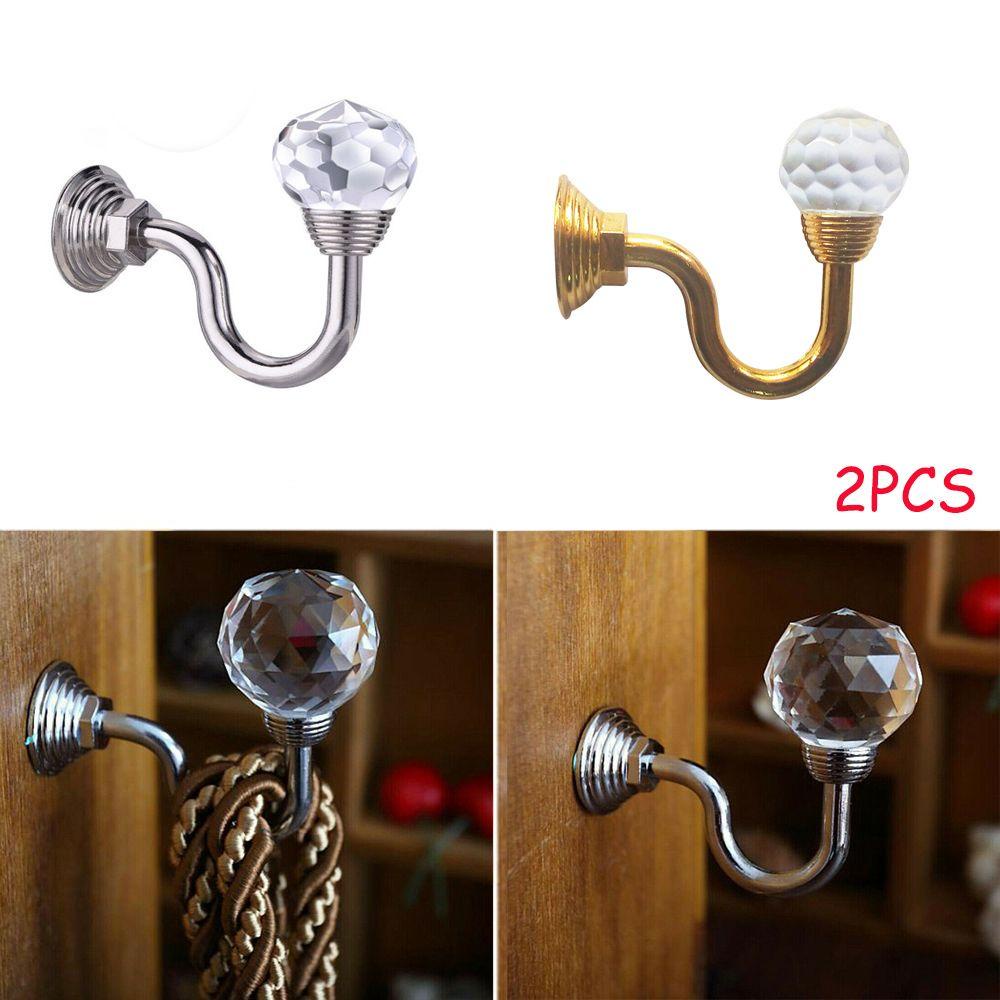 Set 2 Móc Treo Rèm Cửa Gắn Tường Phong Cách Vintage Thiết Thực Tiện Lợi Giá Đỡ