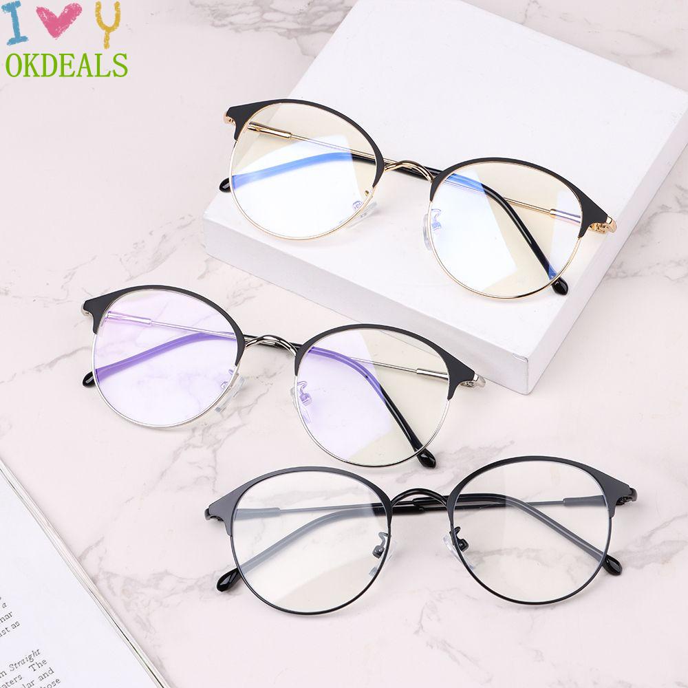 Mắt kính gọng kim loại siêu nhẹ chống tia UV và ánh sáng xanh thời trang unisex