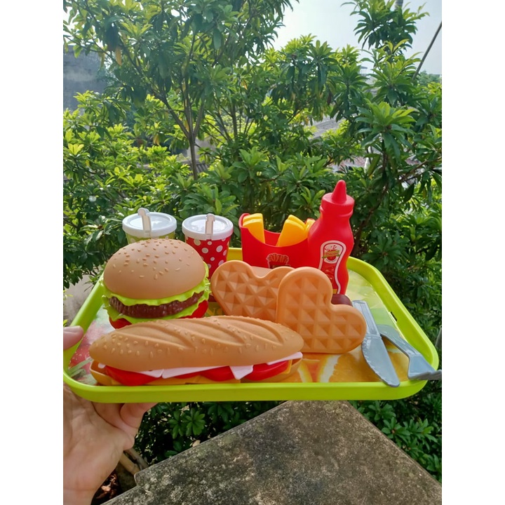 Đồ chơi hamburger phát triển tư duy, kỹ năng giao tiếp cho bé size to!