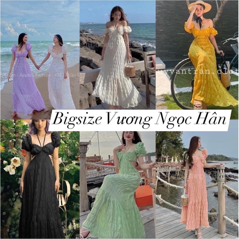 Set Đầm Xốp Hở Eo Bigsize Vương Ngọc Hân