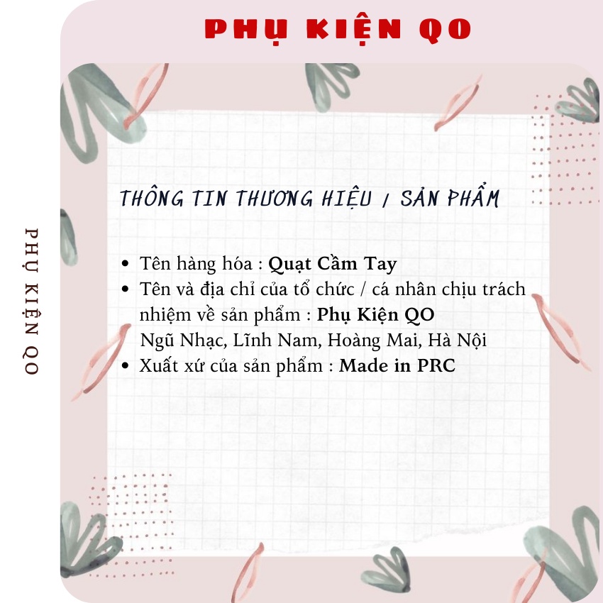 Quạt mini cầm tay phun sương làm mát - QUAT90