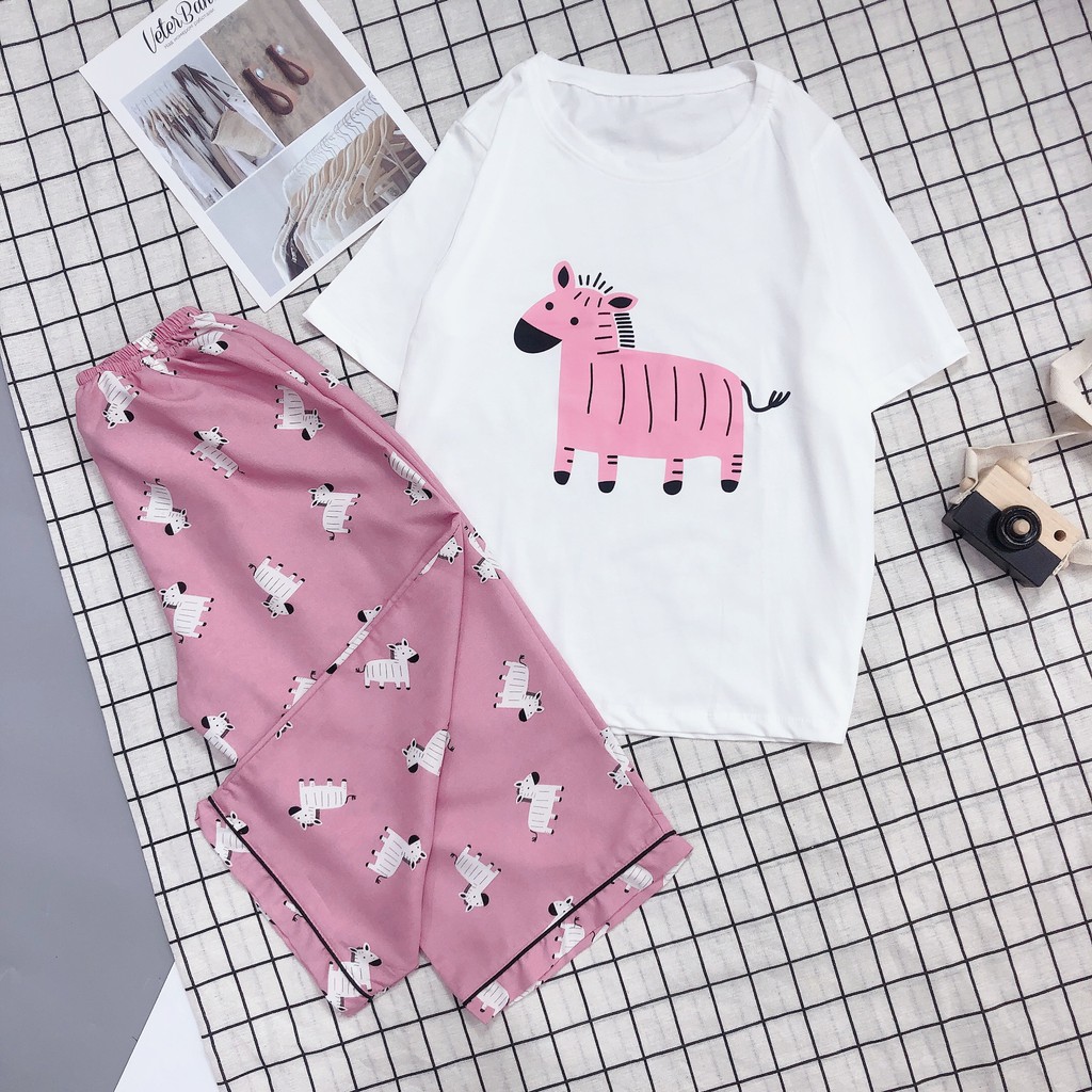 Bộ ngủ áo cotton quần lửng Kate Thái cute | BigBuy360 - bigbuy360.vn