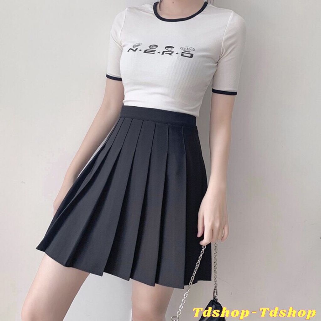 Chân Váy Xếp Ly Hàn Quốc Dáng Chữ A Bigsize Ulzzang Cạp Cao | Tdshopnt - V02 | BigBuy360 - bigbuy360.vn