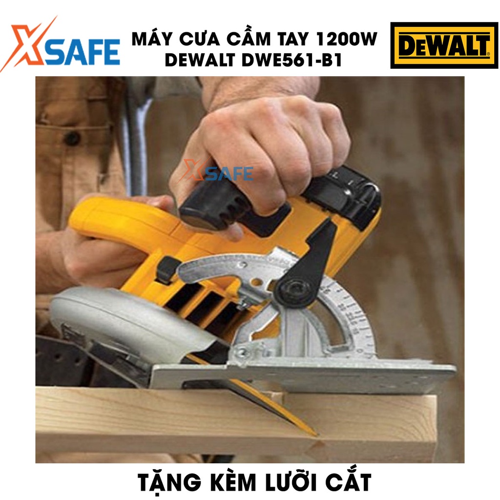 Máy cưa 1200W DEWALT DWE561-B1 kèm lưỡi cưa - Máy cưa cầm tay DeWalt chất liệu hợp kim thép, cắt sâu tối đa 65mm