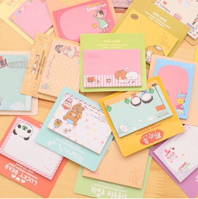 Giấy Note sticky 30 trang siêu cute dodungchobegiasi