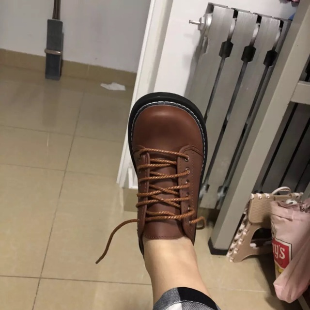 [SẴN NÂU 36] Giày ulzzang da lì dây tròn - F179 (ảnh thật ở cuối) | BigBuy360 - bigbuy360.vn