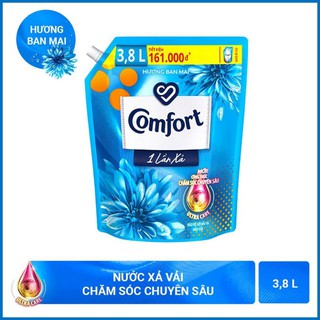 COMFORT Nước Xả Vải Làm mềm vải 3.2/3.8 lít Hương Ban Mai 1 Lần Xả Túi Lớn Tiết Kiệm