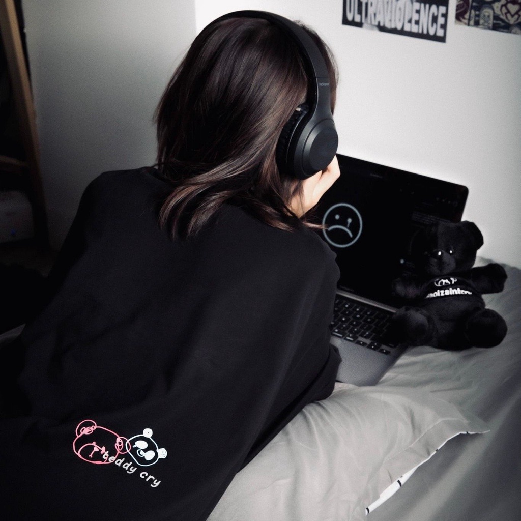 Áo thun Sadboiz Teddycry Typo Tee phong cách unisex vải cotton dày mịn full tag Thời trang Unisex HCM AL226