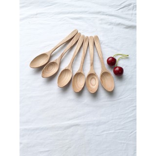 (bộ 6) Thìa gỗ tần bì uống trà, cà phê, sinh tố dài 14.5cm x 2.5 cm