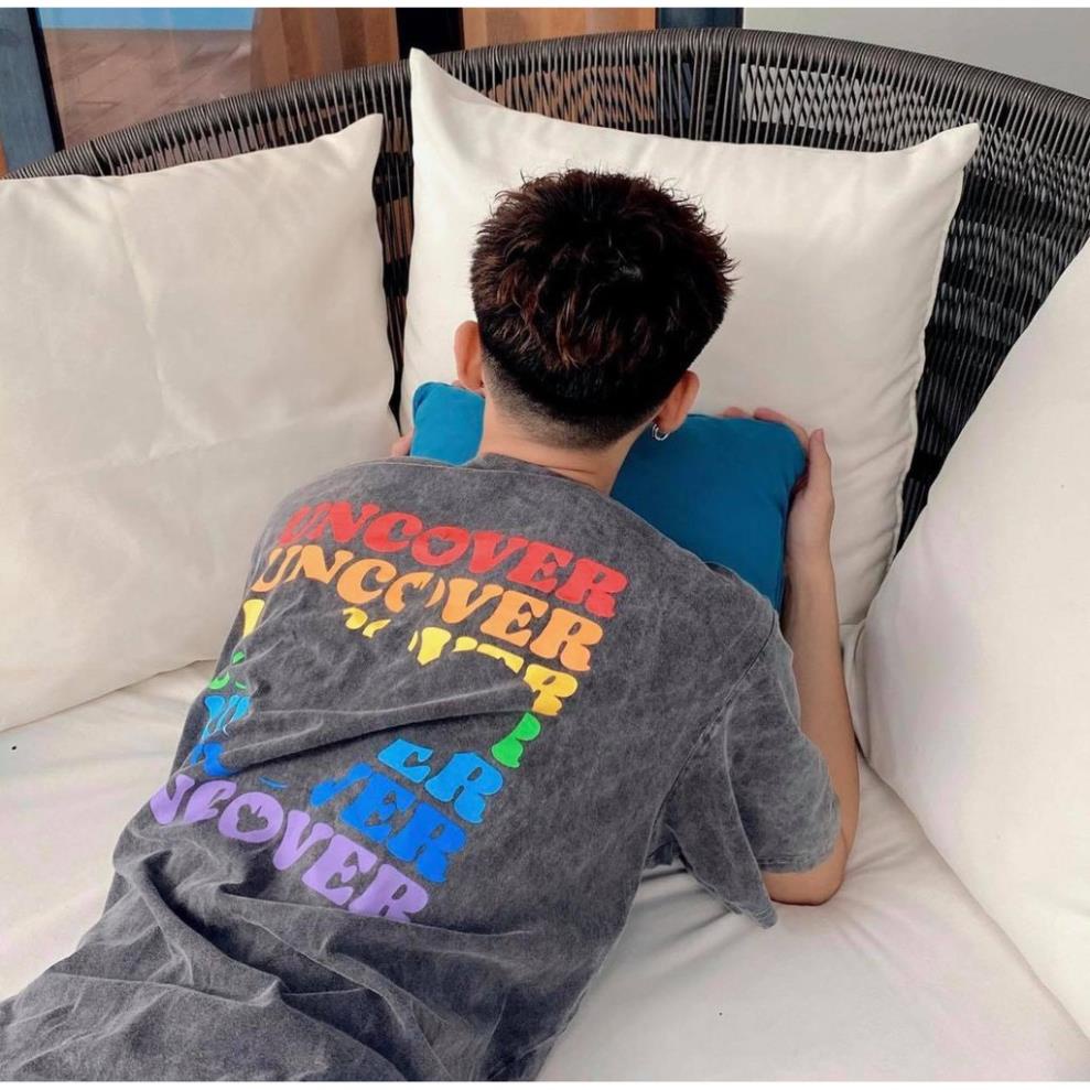 Áo thun UNCOVER 7 màu áo thun wash tee Xám full tag nam nữ TAHAYA shop