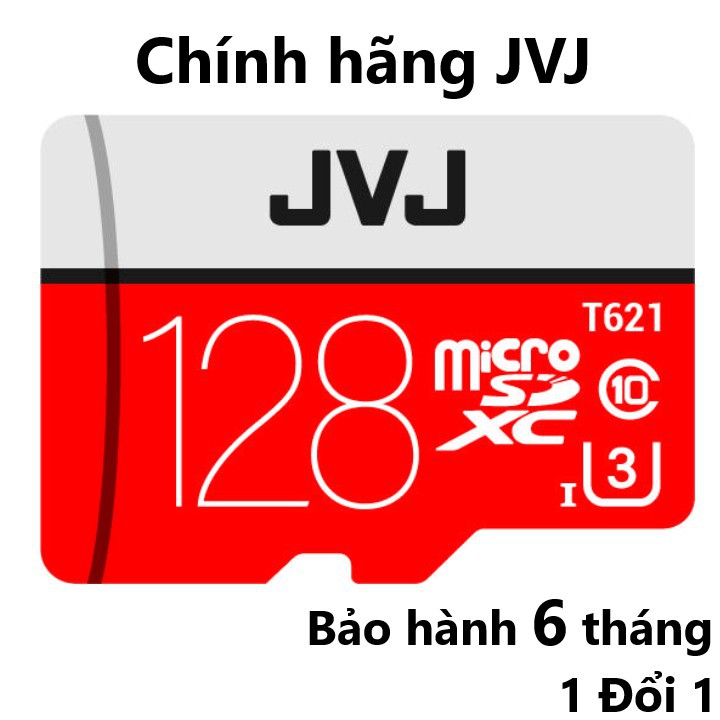 Thẻ nhớ 16/32/64/128 Gb JVJ Pro U3 Class 10 – chuyên dụng cho CAMERA tốc độ cao - Bh 5 năm