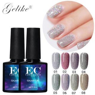Galaxy sơn gel Ba sơn móng tay lanh Gel Gel sơn mài Ngâm ngâm UV Gel Varnish Màu Gel sáng bóng DIY Nail Art