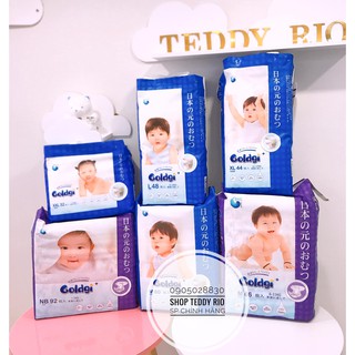 Bỉm GOLDGI [MẪU MỚI] dánNB92/S84/M66-quầnM60/L48/XL44/XXL32