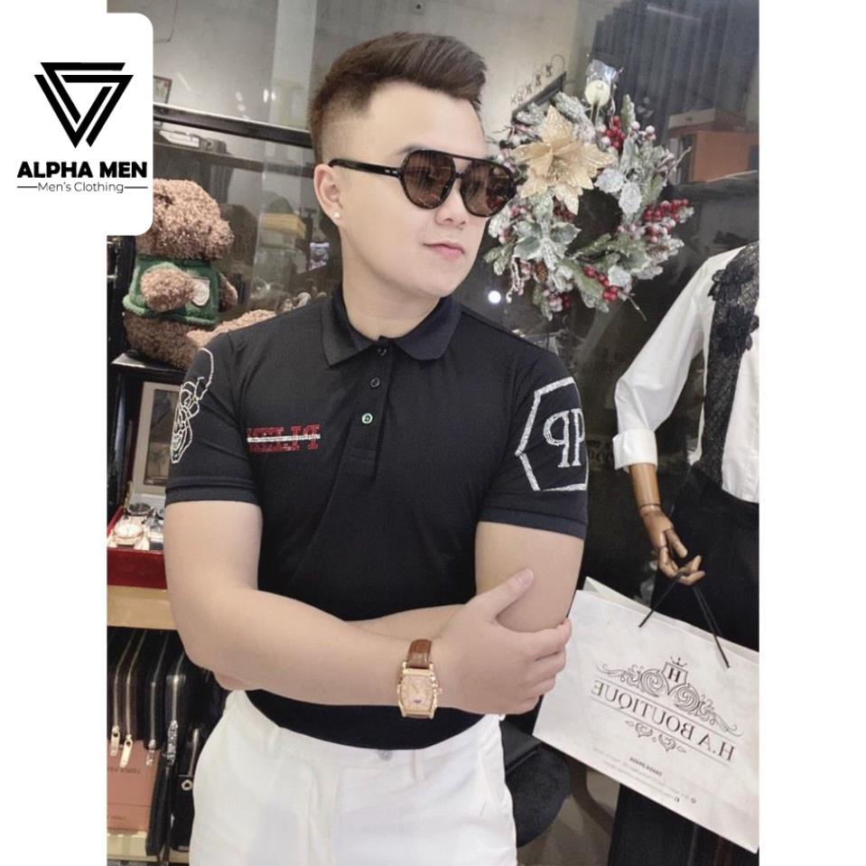 ⭐️HÀNG CAO CẤP⭐️Áo POLO Nam Cao Cấp Vải Thun Mát Lạnh Mùa Hè - Áo Thun Nam Có Cổ In Hình Đính Đá Siêu Chất M6330 | BigBuy360 - bigbuy360.vn