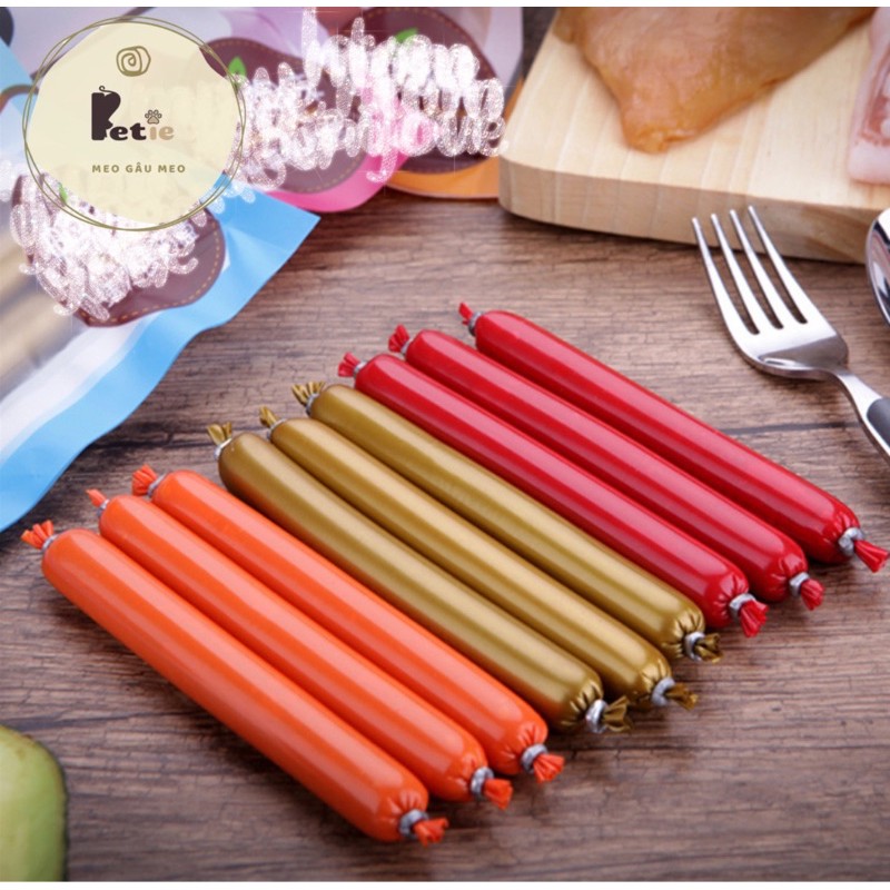 Xúc xích cho chó vị gà, vị bò, cá siêu bổ dưỡng, giá chỉ 2.500/cây