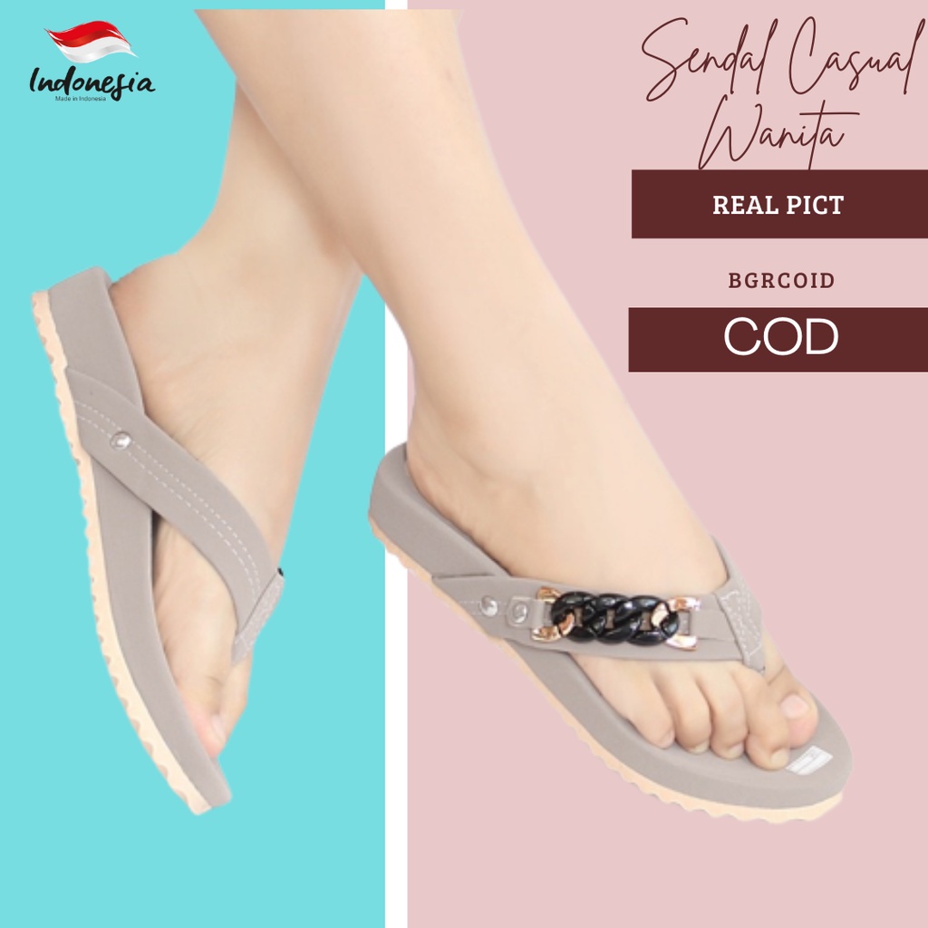 Giày SANDAL Đế Bằng Thời Trang Cho Phụ Nữ Trung Niên 2 Tuổi