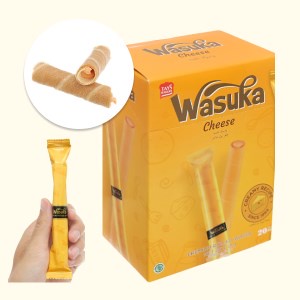 Bánh quế wasuka premium rolled wafer vị phô mai cheese hộp 240g - ảnh sản phẩm 2