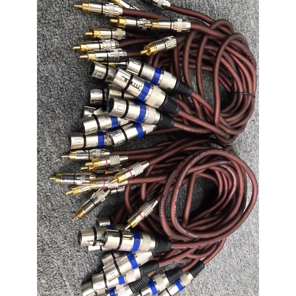 Dây Chuyển Canon Ra AV Cắm Vang Với Amply - Dây Jack Canon ra Hoa Sen Sịn - Giá 1 Sợi
