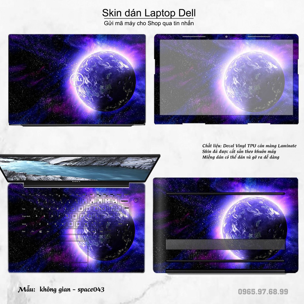 Skin dán Laptop Dell in hình không gian nhiều mẫu 8 (inbox mã máy cho Shop)