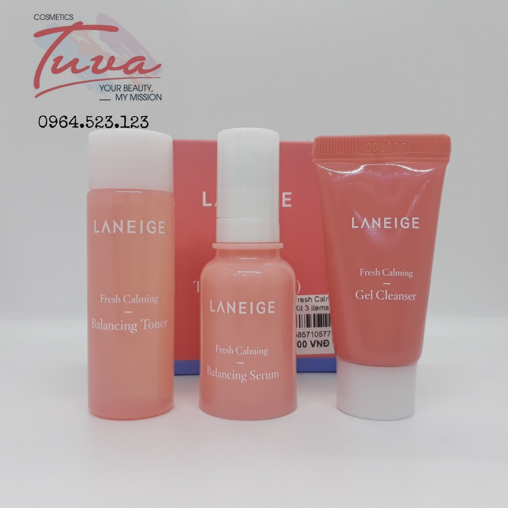 Bộ sản phẩm Laneige Fresh Calming Trial Kit 3 Items