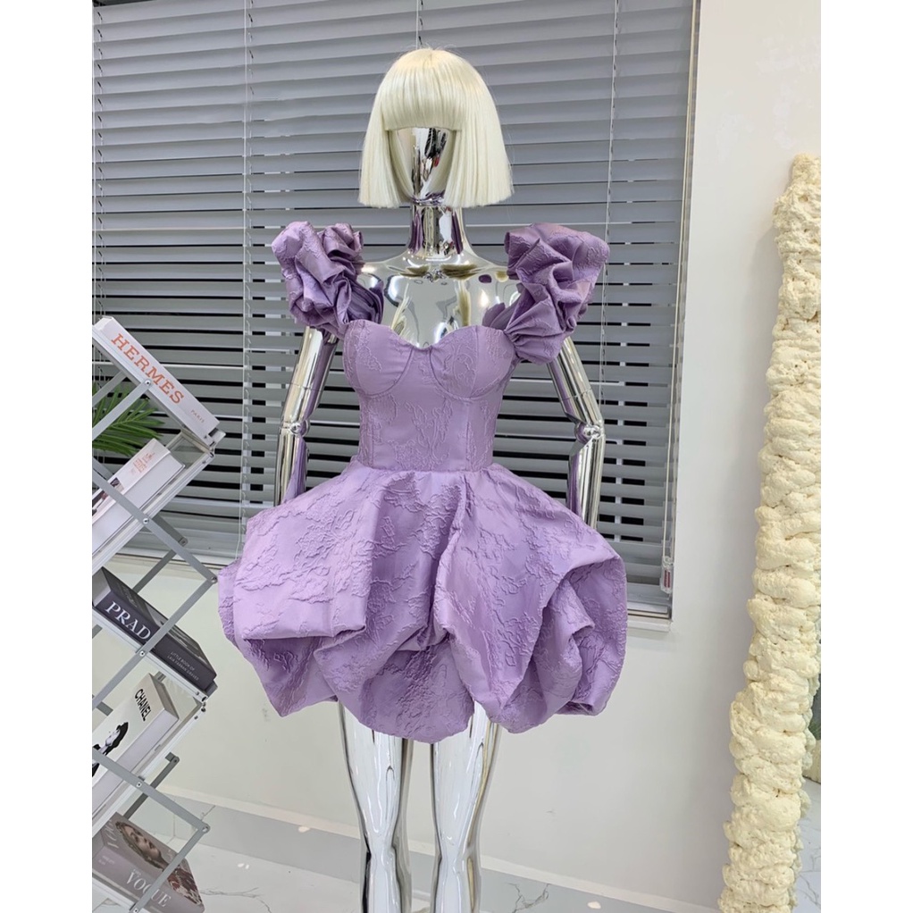 Váy gấm đính thủ công Ashley