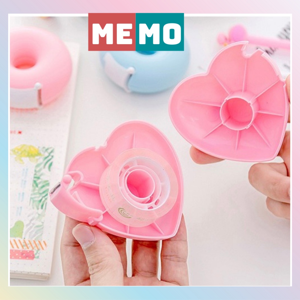 Dụng cụ cắt băng keo, washi tape MEMO, hộp đựng băng dính sáng tạo độc đáo phụ kiện trang trí cho học sinh