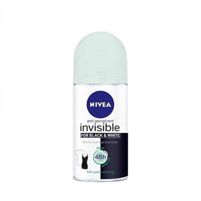 Lăn Khử Mùi Nivea Black &amp; White Invisible Fresh/ Pure 50ml