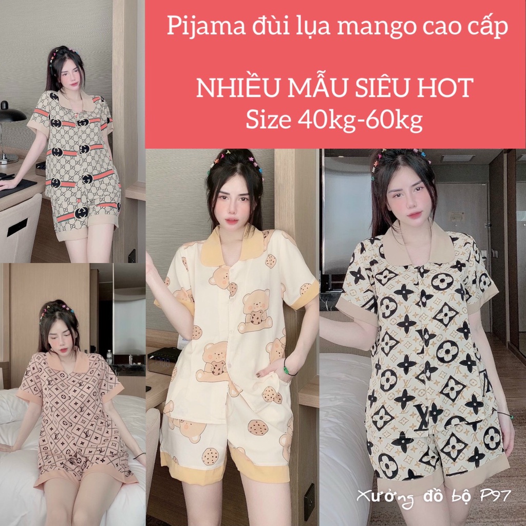 pijama đùi cổ sen thiết kế siêu xinh, size 40kg đến 60kg , đồ bộ nữ mặc nhà thoải mái giá rẻ tận xưởng hỗ trợ freeship
