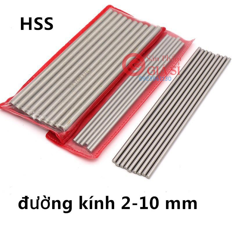 Tiện thép gió tròn HSS dài 200mm đường kính 2-12 mm ❤️freeship❤️