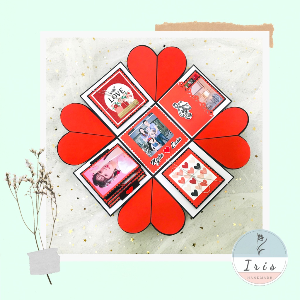 Hộp quà Love Box 1 lớp làm quà tặng siêu ý nghĩa