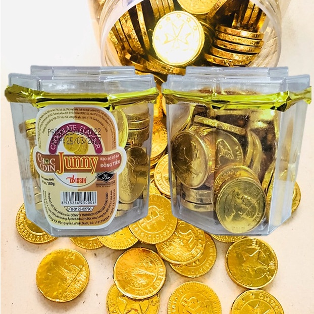 Socola Đồng Tiền Vàng Hộp 180gr