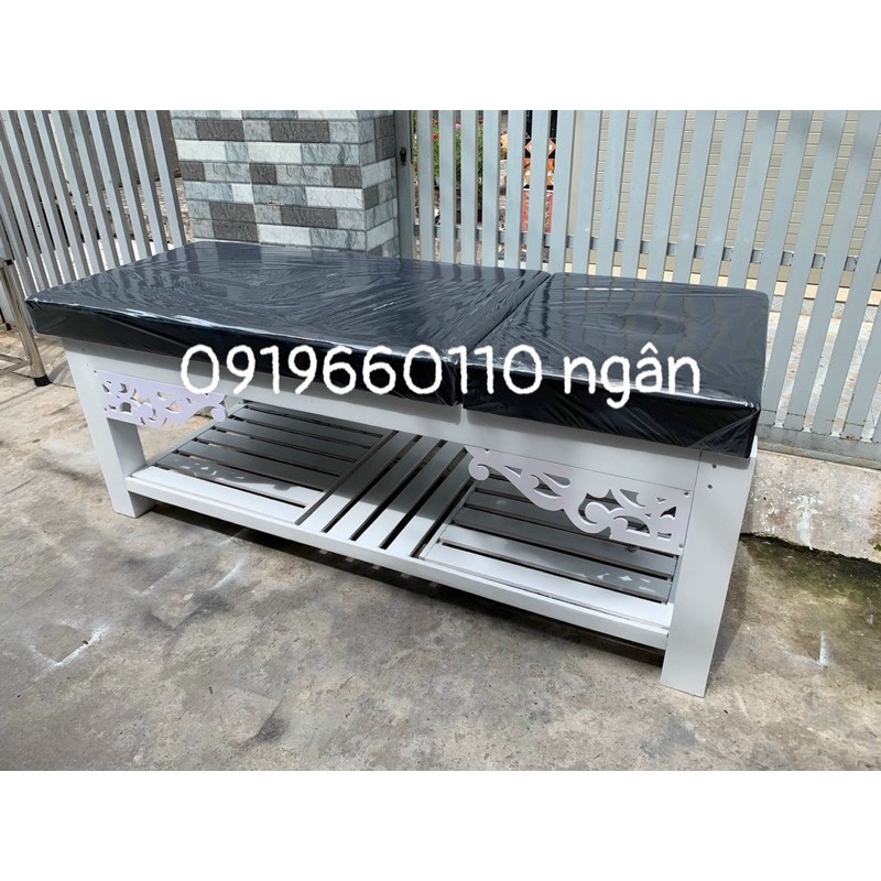 Giường gội 2in1 chân gỗ hoa văn bồn nhựa | BigBuy360 - bigbuy360.vn