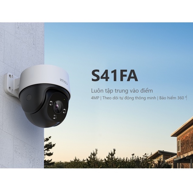 Camera PoE IMOU S41FAP 4MP QHD Quay Quét Ngoài Trời  - 100% Hàng Chính Hãng