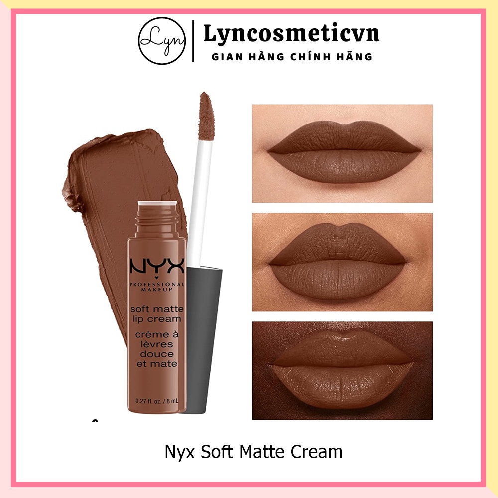 Son kem lì siêu nhẹ , mịn môi Nyx Soft Matte Lip Cream