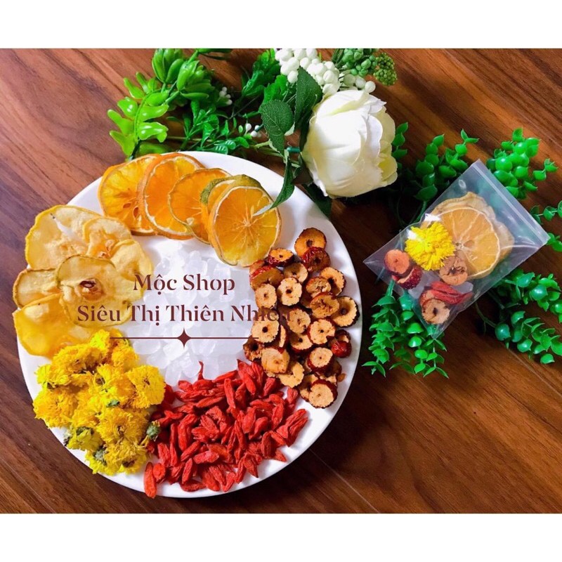 Trà CAM- LÊ-HOA CÚC-KỲ TỬ-TÁO ĐỎ-ĐƯỜNG PHÈN